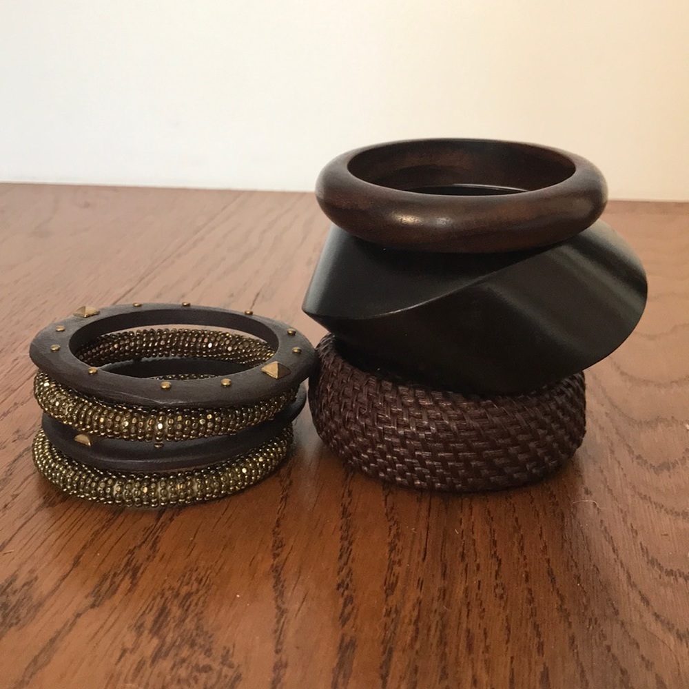 Six brown/gold bracelet bundle